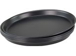 5 Pezzi Vassoio Per Pizza Rotondo In Metallo Blu Ø 28Cm Qualità Professionale Pesante