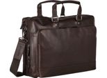 Leonhard Heyden Cartella Laptop Bag Con Scomparto Per Laptop Dakota Zipped Briefcase 2 Compartments Brown Marrone