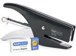 Rapesco 1267 Pinze Per Graffare SP-64 (6/4 E 21/4 Mm), Cromo / Nero