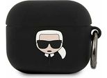 Karl Lagerfeld Klaca3Silkhbk Airpods 3Cover Czarny/Nero Silicone Ikonik