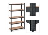 Relaxdays Scaffale Nero Per Carichi Pesanti A 5 Livelli