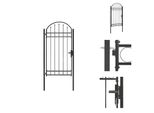 Vidaxl Cancello Di Recinzione Ad Arco In Acciaio 100X250 Cm Nero - Cancelli Per Giardino
