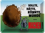 Vianmo Insegna Di Latta 30X40 Cm Sollte HäTte KöNnte Machen