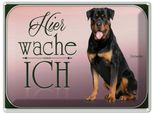 Vianmo Insegna Di Latta 30X40 Cm Hund Rottweiler Hier Wache Ich
