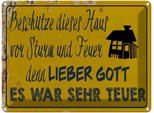 Vianmo Insegna Di Latta 30X40 Cm BeschüTze Haus Vor Sturm Feuer