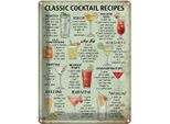 Vianmo Insegna Di Latta 40X30 Cm Retept Classic Cocktails Recipes Mojito