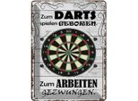 Vianmo Insegna Di Latta 40X30 Cm Zum Darts Spielen Geboren