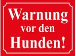 Vianmo Insegna In Legno 30X40 Cm Warnung Vor Den Hunden (Rot)