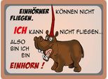 Vianmo Insegna In Legno 30X40 Cm Tiere Kann Nicht Fliegen Bin Einhorn