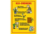 Vianmo Insegna In Legno 40X30 Cm Klo Ordnung Im Sitzen Pinkeln