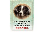 Vianmo Insegna In Legno 40X30 Cm Hund In Diesem Haus Wacht Ein Spaniel