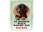 Vianmo Insegna In Legno 40X30 Cm Hund In Diesem Haus Wacht Ein Dackel