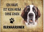 Vianmo Insegna In Legno 30X40 Cm Bernhardiner Hund Ohne Kein Heim