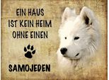 Vianmo Insegna In Legno 30X40 Cm Samojeden Hund Ohne Kein Heim