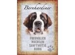 Vianmo Insegna In Legno 40X30 Cm Bernhardiner Hund