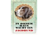 Vianmo Insegna In Legno 40X30 Cm Hund In Diesem Haus Wacht Ein Jagdhund