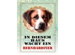 Vianmo Insegna In Legno 40X30 Cm Hund In Diesem Haus Wacht Bernhardiner