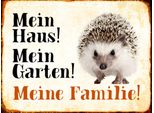 Vianmo Insegna In Legno 30X40 Cm Tiere Igel Mein Haus Garten Familie