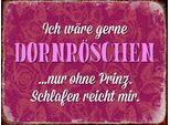 Vianmo Insegna In Legno 30X40 Cm Ich Gerne DornröSchen Ohne Prinz