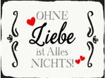 Vianmo Insegna In Legno 30X40 Cm Ohne Liebe Ist Alles Nichts Herz