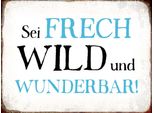 Vianmo Insegna In Legno 30X40 Cm Sei Frech Wild Wunderbar Retro