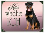 Vianmo Insegna In Legno 30X40 Cm Hund Rottweiler Hier Wache Ich