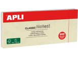 Apli 10977 Apli Haftnotizen "Classic Notes!"", 40 X 50 Mm, Gelb"