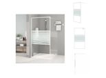 Vidaxl Schermo Doccia Per Cabina Doccia Bianco 100X195 Cm Esg Vetro Chiaro - Schermi Doccia
