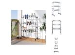 Vidaxl Scarpiera Con Rotelle Argento 66X27X100 Cm - Scarpiere E Armadietti