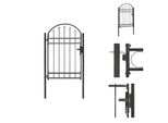 Vidaxl Cancello Di Recinzione Ad Arco In Acciaio 100 X 150 Cm Nero - Cancelli Da Giardino