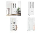 Vidaxl Credenza Bianca 69,5X34X180 Cm Materiale A Base Di Legno - Credenza - Credenze - Credenza - Cassettiera
