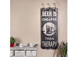 Appendiabiti Da Parete 100X40 Cm Beer Is Cheaper 6 Ganci Appendiabiti Pannello Da Ingresso Decorazione In Legno