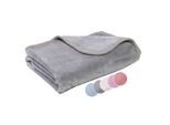Sleepling - Liebling Coperta Accogliente Kids Cashmere Feeling Coperta Per Bambini 100 X 150 Cm, Argento, Coperta Da Divano Premium, Coperta Calda E Spessa, 500 Gr./Mq