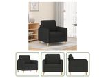 The Living Store Poltrona Nero 60 Cm Tessuto