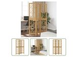 The Living Store Divisorio 3 Pezzi In Legno Massiccio Marrone Paulownia