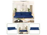 The Living Store Divano Letto 2 Posti Con 2 Cuscini In Tessuto Blu