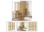 The Living Store 6 Pezzi Divisori Per Ambienti In Legno Massiccio Marrone Paulownia