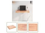 The Living Store Piano Del Tavolo Marrone Chiaro 60X50X(2-6) Cm In Legno Massiccio Di Rovere Trattato