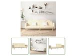 The Living Store Divano Letto 2 Posti In Tessuto Crema