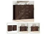 The Living Store Credenze 2 Pz. Aspetto Rovere Marrone 60X31X84 Cm Materiale A Base Di Legno