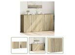 The Living Store Credenze 2 Pezzi Rovere Sonoma 79X38X80 Cm Materiale A Base Di Legno