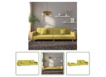 The Living Store Divano Letto 2 Posti Con 2 Cuscini In Tessuto Verde