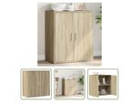 The Living Store Credenza Rovere Sonoma 79X38X80 Cm Materiale A Base Di Legno