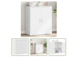 The Living Store Madia Bianca 79X38X80 Cm Materiale A Base Di Legno