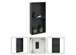 The Living Store Piatto Doccia Nero Opaco 32X62X9 Cm In Acciaio Inox