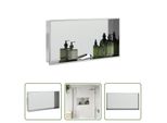 The Living Store Piatto Doccia Silver Brushed 62X32X9 Cm Acciaio Inox
