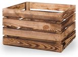 Nuove Cassette Per La Frutta Cassette In Legno Cassette Per Il Vino Cassette Per Le Mele Fiammato 50X40X30Cm