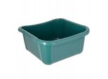 Kadax Ciotola Quadrata In Plastica 12L, Bacinella Verde, Grande, Con Manici