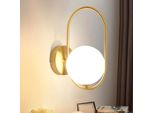 Zmh Lampada Da Parete D'oro Per Interni Lampada Da Parete Moderna In Vetro G9 Lampada Da Letto Lampada Da Notte Illuminazione Da Parete Per Scale Soggiorno Camera Da Letto Corridoio Camera Dei Bambini Senza Lampadina