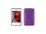 Cadorabo Custodia Per Telefono Cellulare Per Lg L3 Ii (1A Sim) In Viola Cover Tpu Silicone Back Cover Case